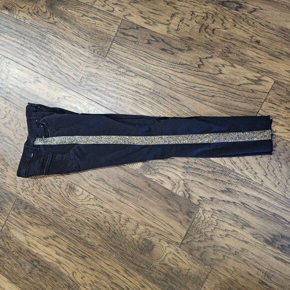 Mother Denim Sz 25 High Waisted Looker Ankle Fray Guilty Flash Beaded MSRP $238 - Picture 11 of 12